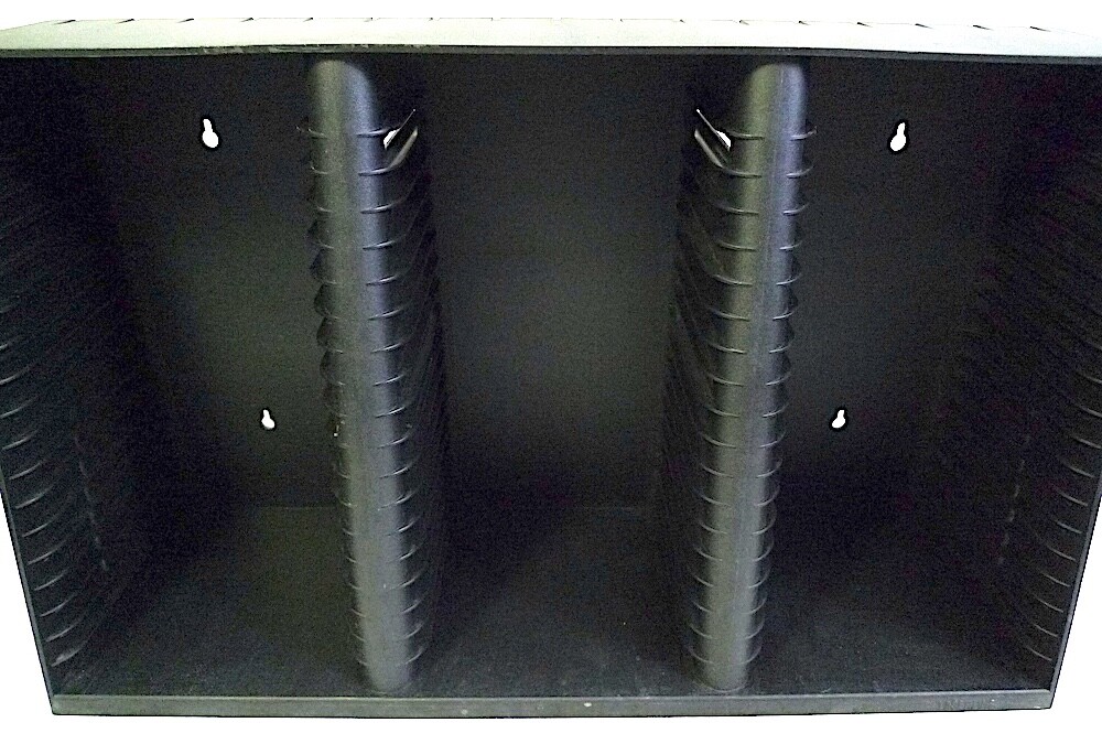 Black 60 CD Holder Stackable Wall-Mountable Organizing Shelf Storage Rack (A)