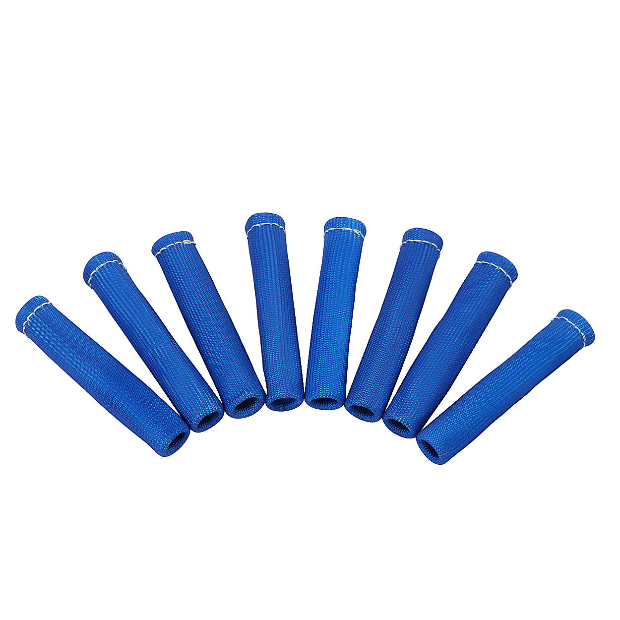 Spark Plug Wire Boots Heat Shield Protector Sleeve 2500 Degree 6 Inch Blue 8Pcs