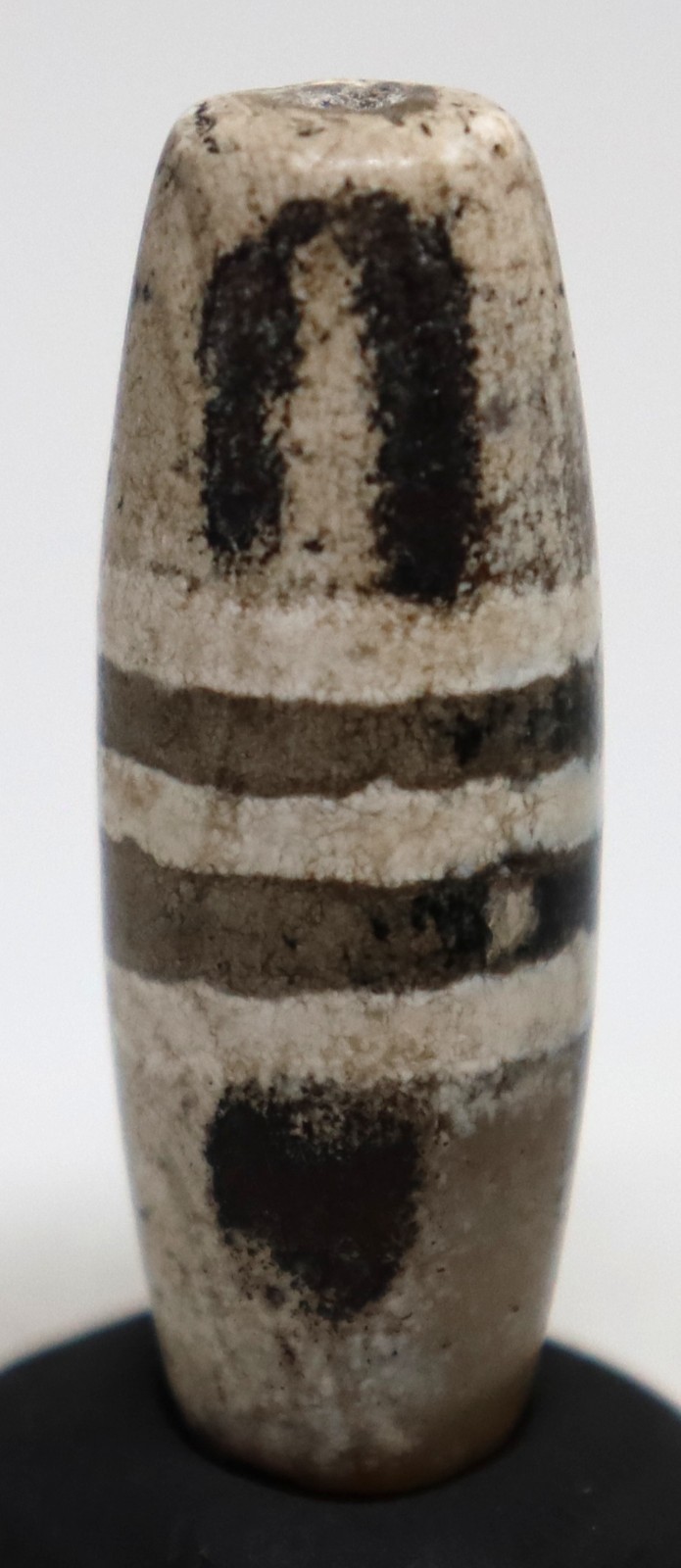 Ancient Himalayan Indo Tibetan Natural Agate Dzi Bead With 3 Stripes Amulet