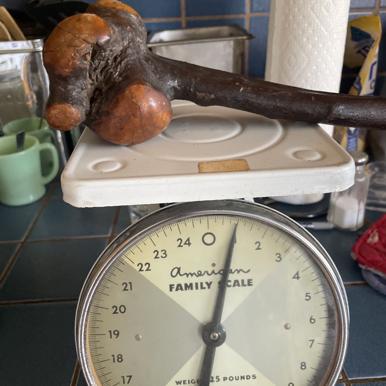 Native American Indian Burl Wood War Club Antique Rare 19” Artifact Weapon