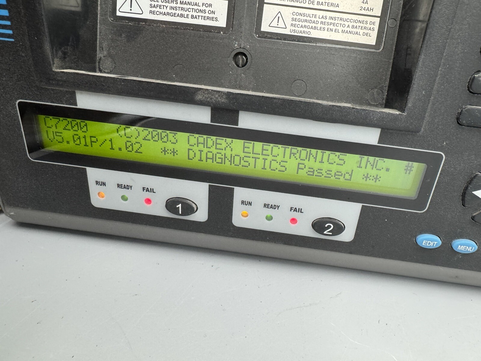 Cadex Electronics C7200 Battery Analyzer Charger W/ Physio LP15 Adapter