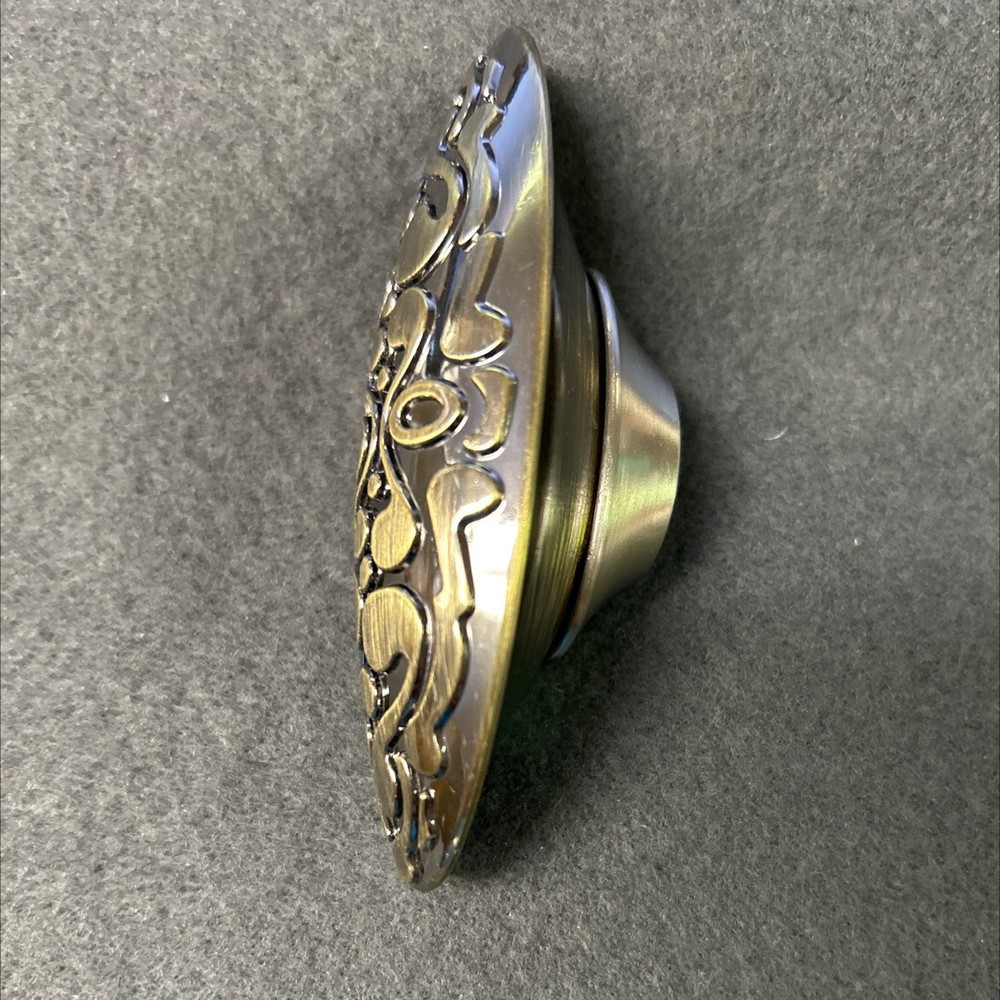 Scroll Knob Pull Antique Brass