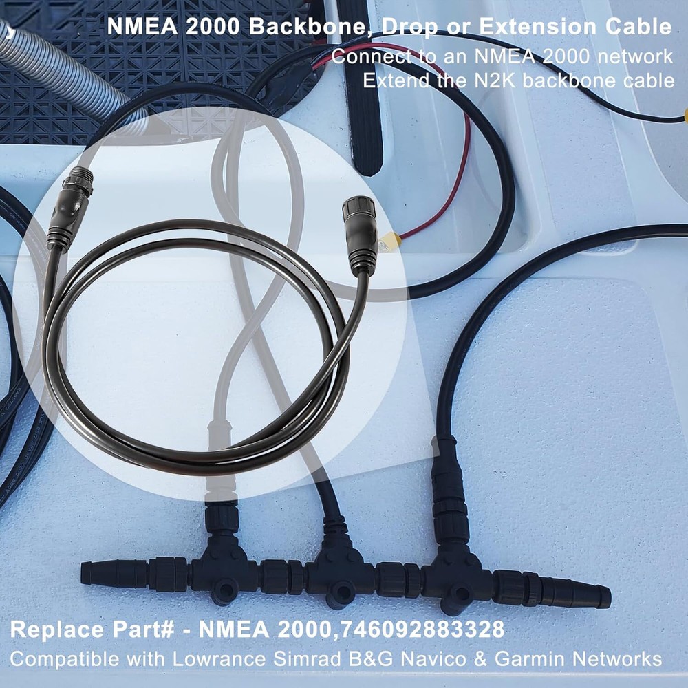 NMEA 2000 (N2K)1 Meter Backbone Drop Extension Cable for Lowrance Simrad Network