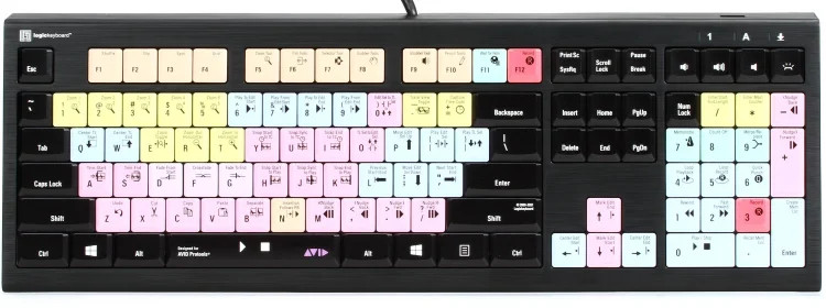 LogicKeyboard ASTRA2 Backlit Keyboard for Avid Pro Tools - PC