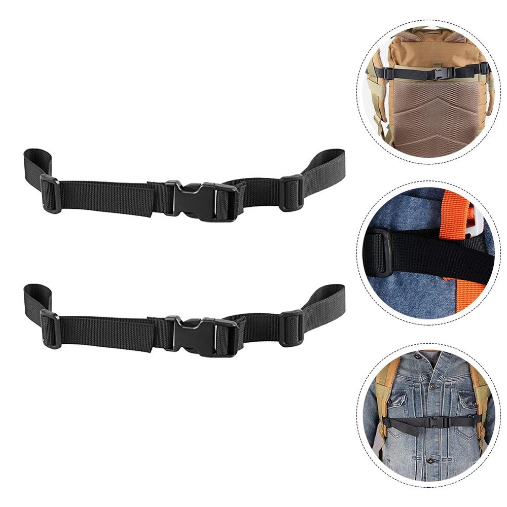 2PCS Adjustable Chest Belts Quick Release Backpack Straps for Outdoor Use