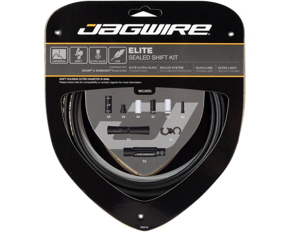Jagwire 2x Elite Sealed Shift Cable Kit (Stealth Black)