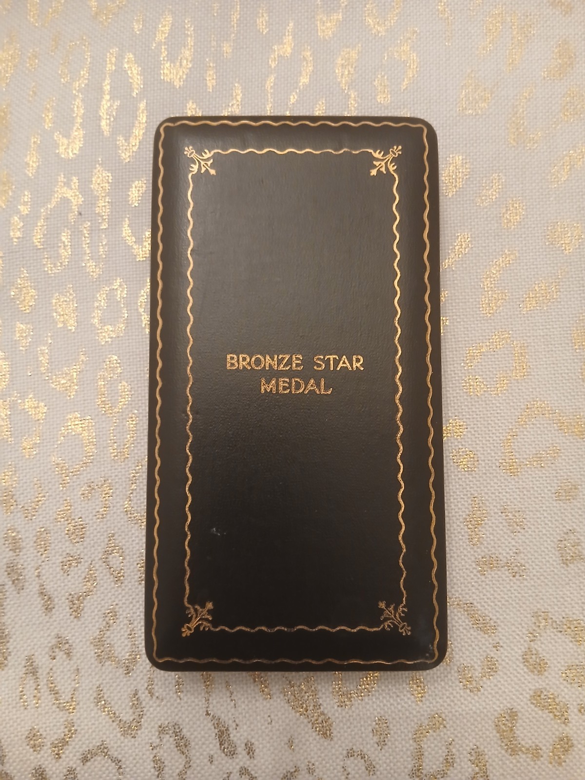 WW2 Named Bronze Star Medal Coffin Box Original