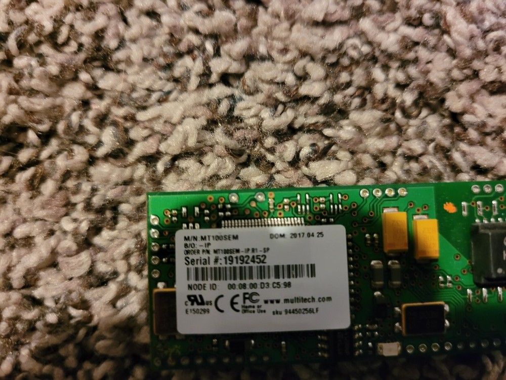 Multi-Tech MT100SEM-L-IP.R1-SP Network Modules Serial-to-Ethernet IP Device