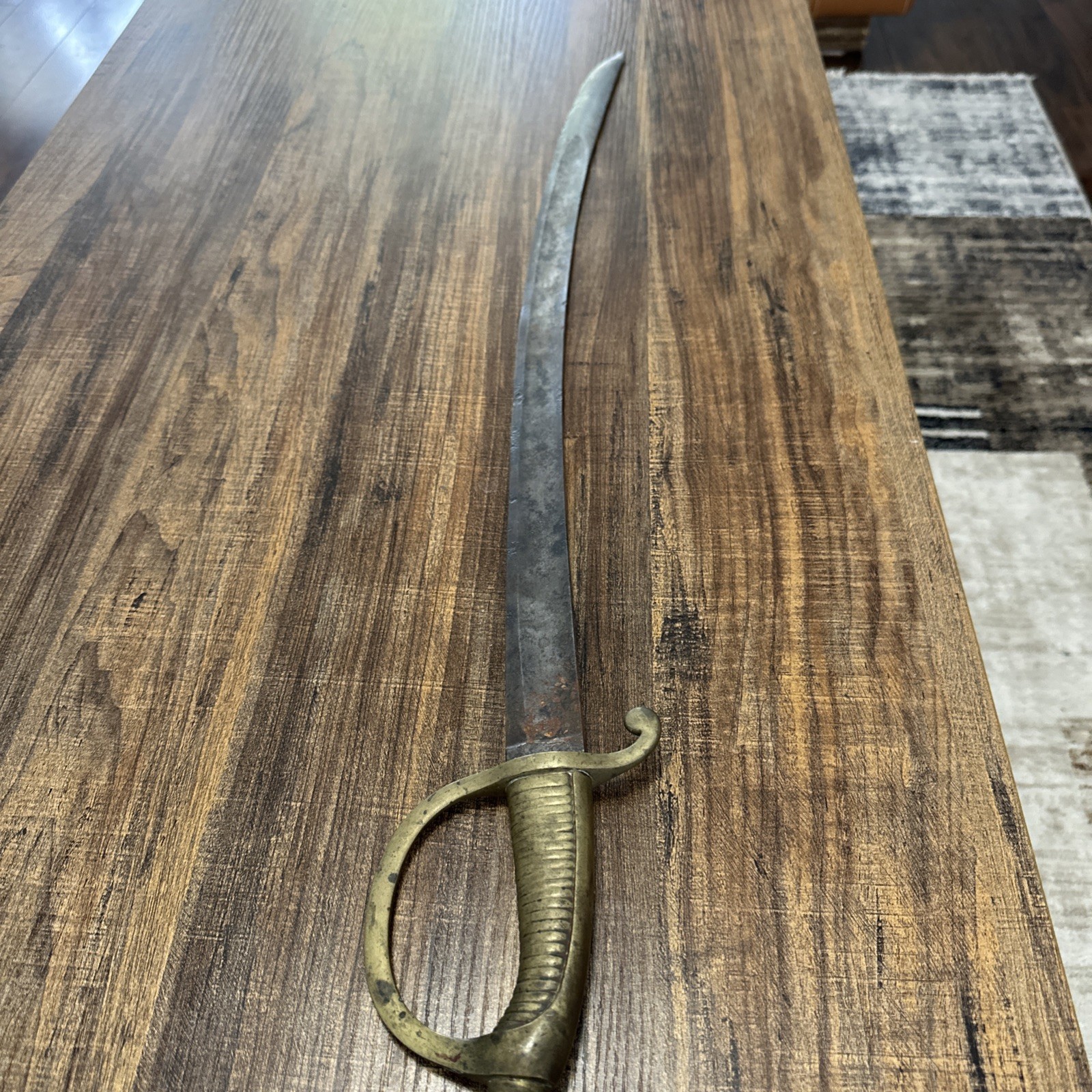 1800s French Calvary Sword Napoleonic Era Sword Brass Steel Artillery Sword