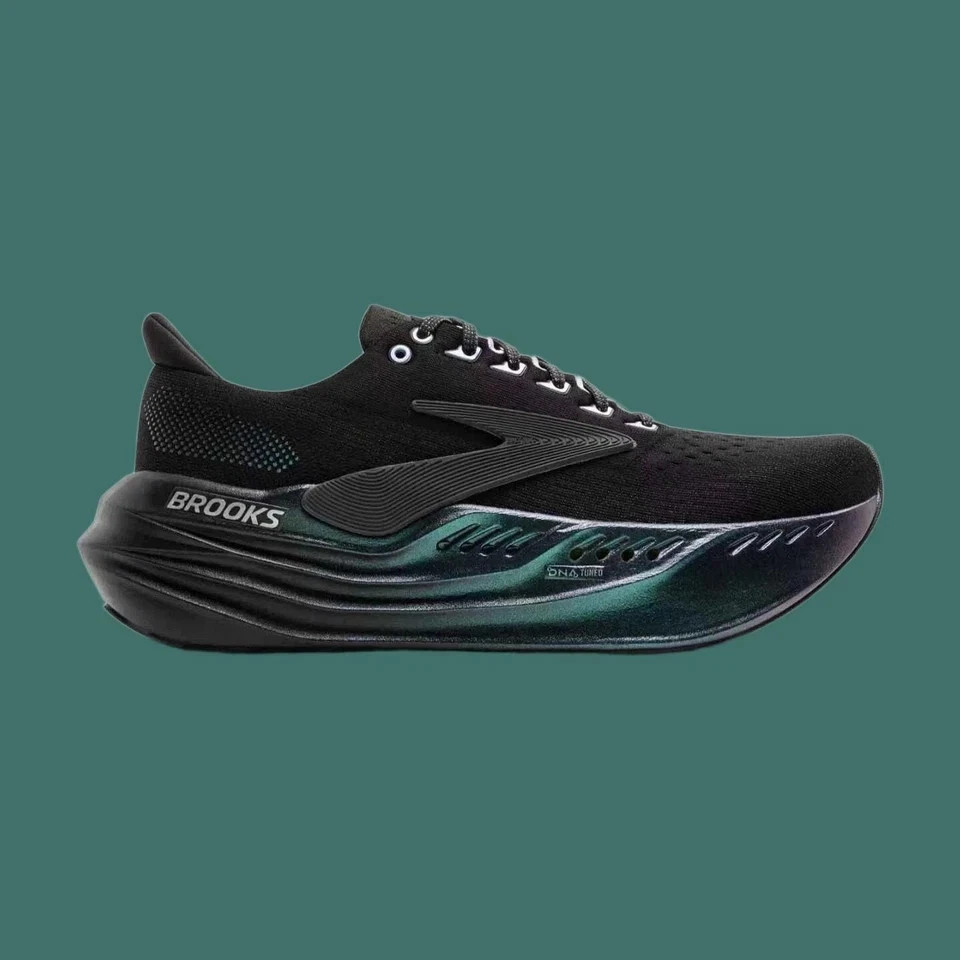 Black Green Brooks, Glycerin Max Men Shoe Running Comfort Trainer No import FE