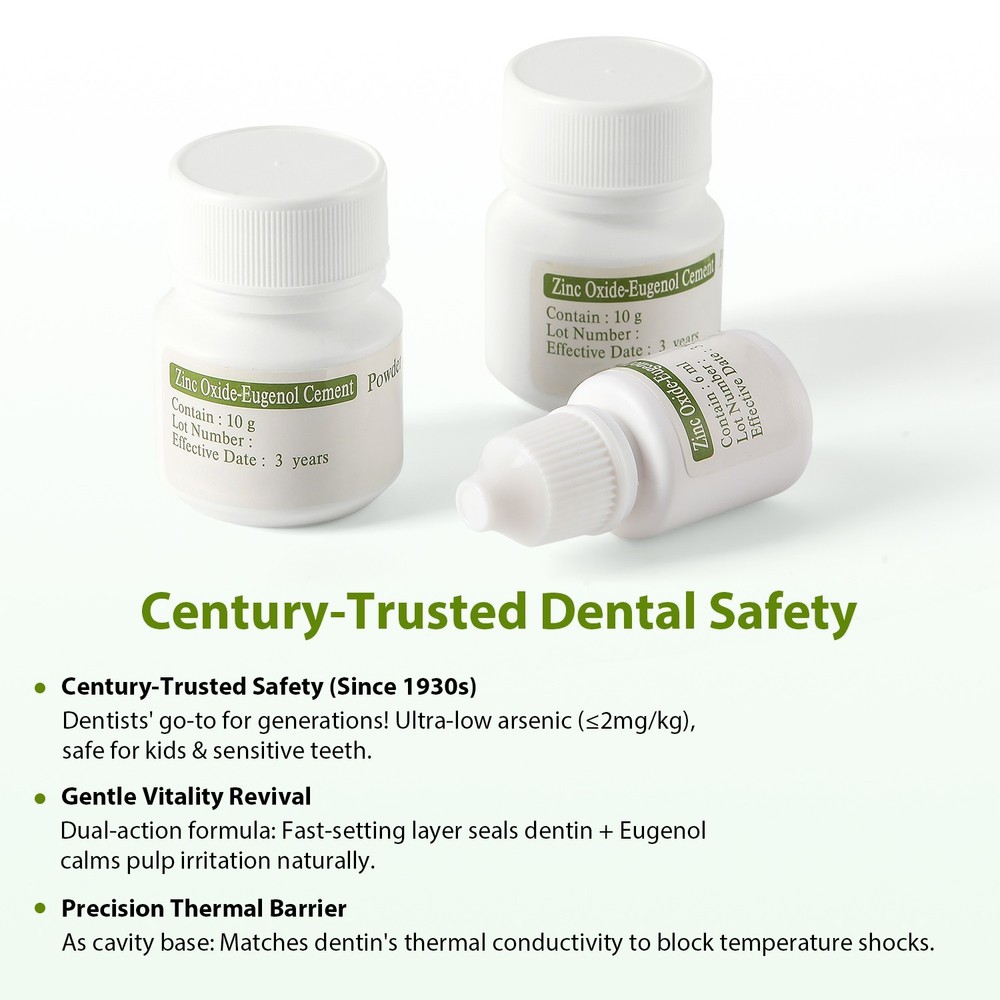 Dental Zinc Oxide Eugenol Cement Kit Button type chuck For Self-Curing Type III