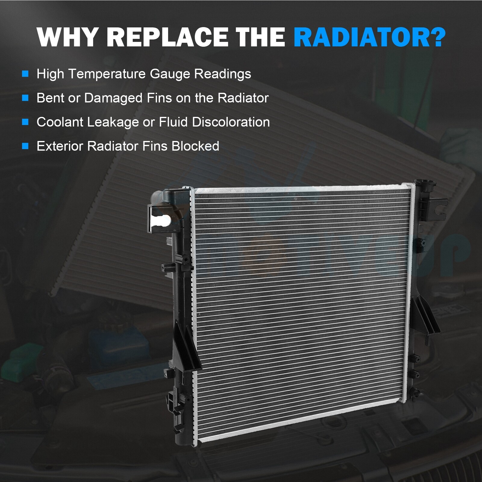 Aluminum Radiator for 07-18 Jeep Wrangler JK Unlimited Rubicon Sahara 3.6L 3.8L