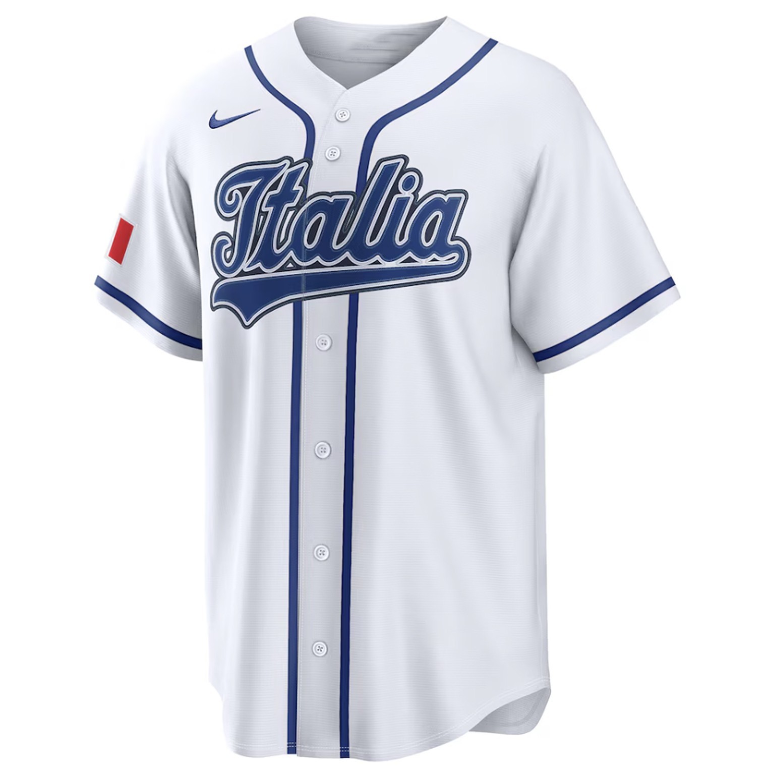 Men's Italy Baseball White 2026 World Baseball Classic Embroidered Tee !!!