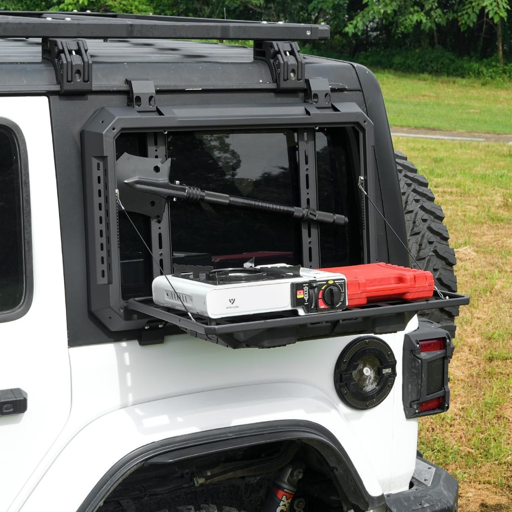 Rear Window Storage Table Molle Panel Flank Kit Rear Foldable Window Shelf for J