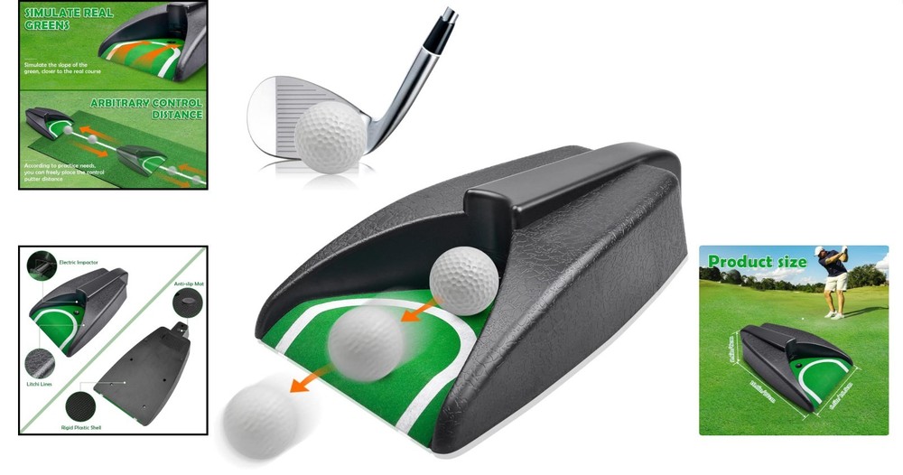 Lightweight Adjustable Golf Practice Machine - Perfect Your Putting Skills