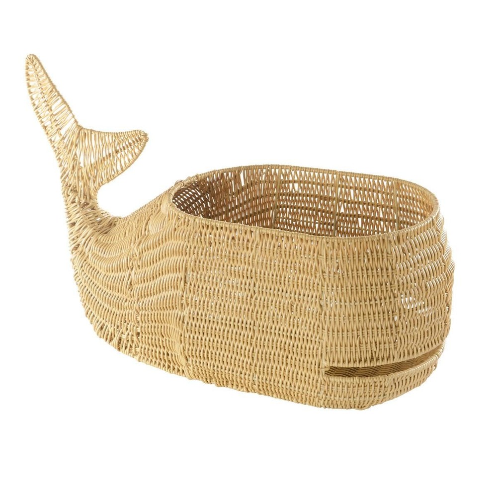 Kaplan Early Learning Whale Washable Wicker Floor Basket