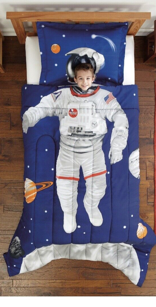 Dream Big Astronaut Space Twin Full Comforter Set - Includes Comforter & Sham