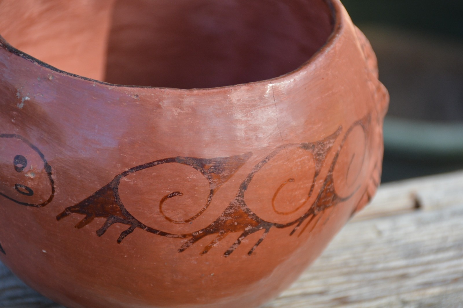Vesta Bread (1912-1976) - Vintage Redware Maricopa Pot Bowl - Lizards Rain
