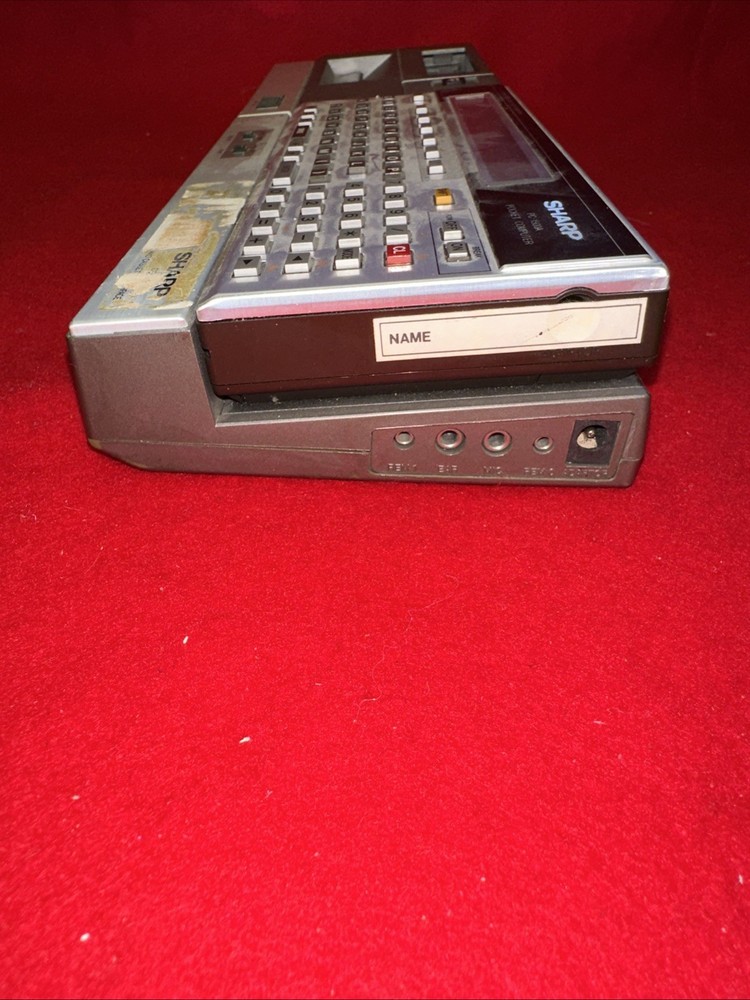 Vtg Sharp PC-1500A Pocket Computer w/ CE-150 Printer/Cassette Interface Turns On