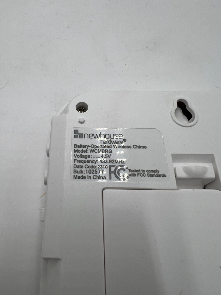 Newhouse Hardware Ada Wireless Door Chime Lighted Strobe Push Button WCMBRGB