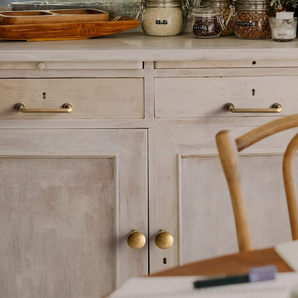 24 Pack Antique Brass Cabinet Pulls - 5" Sleektouch Handles for Kitchen & Bath