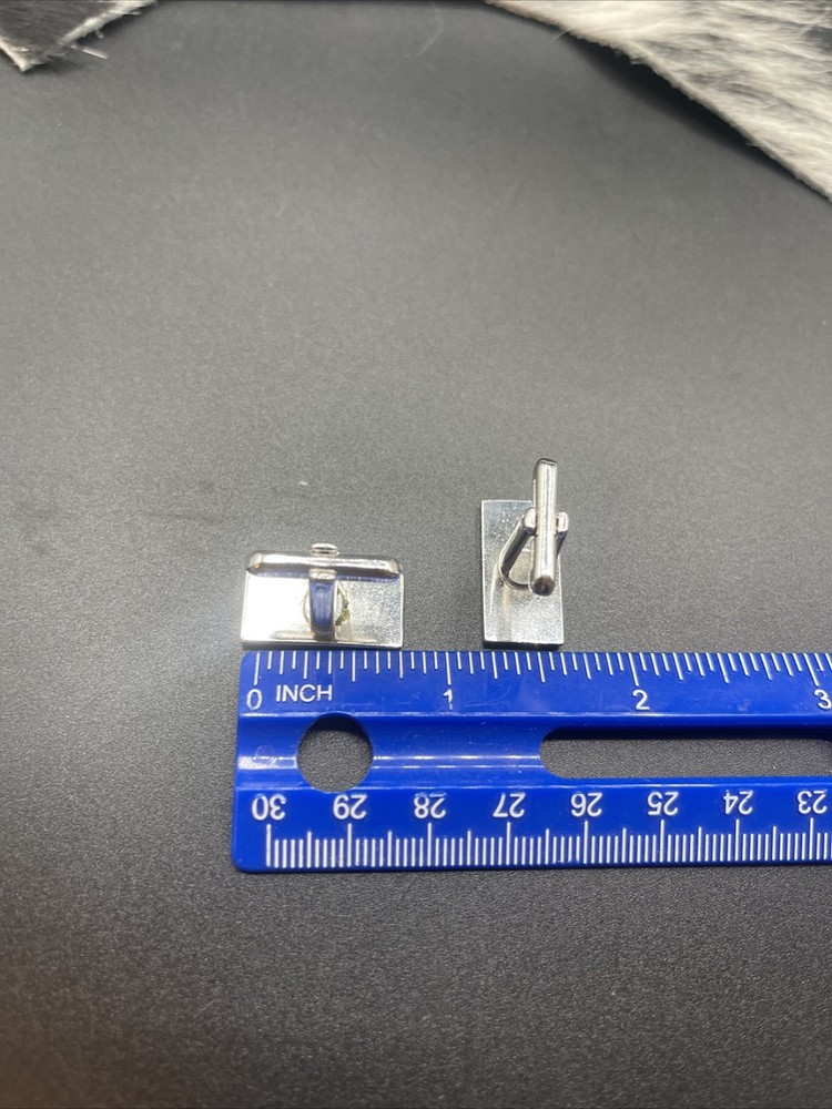 Stunning Silvertone Vintage Cuff Links #Q37