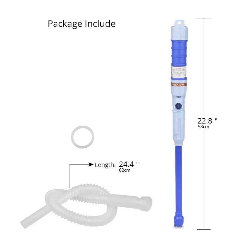 Battery Powered Electric Fuel Transfer Siphon Pump Gas Oil Water Liquid 2.2 GPM