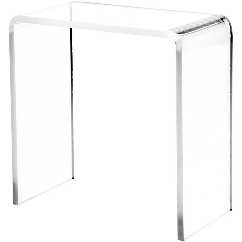 Plymor Clear Acrylic Vertical Rectangular Display Riser, 5" H x 5" W x 2.5" D