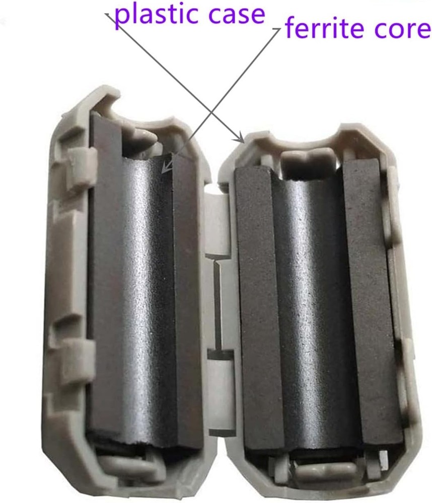 Ferrite Core Filters 20pcs Set - 3.5mm EMI Filter Clips for Enhanced Electronics