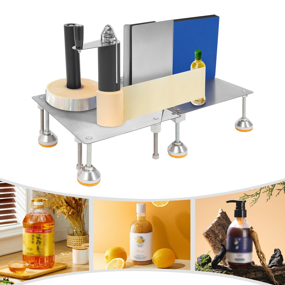 Manual Bottle Label Machine Sticker Peeling Labeling Applicator Square/Polygon