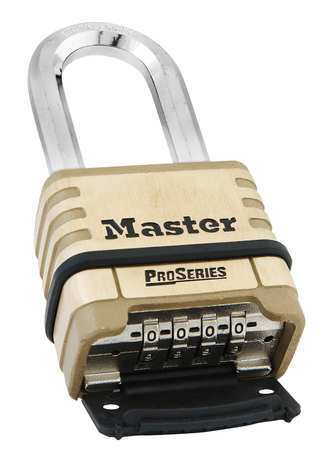 Master Lock 1175D Combination Padlock,Bottom,Black/Silver