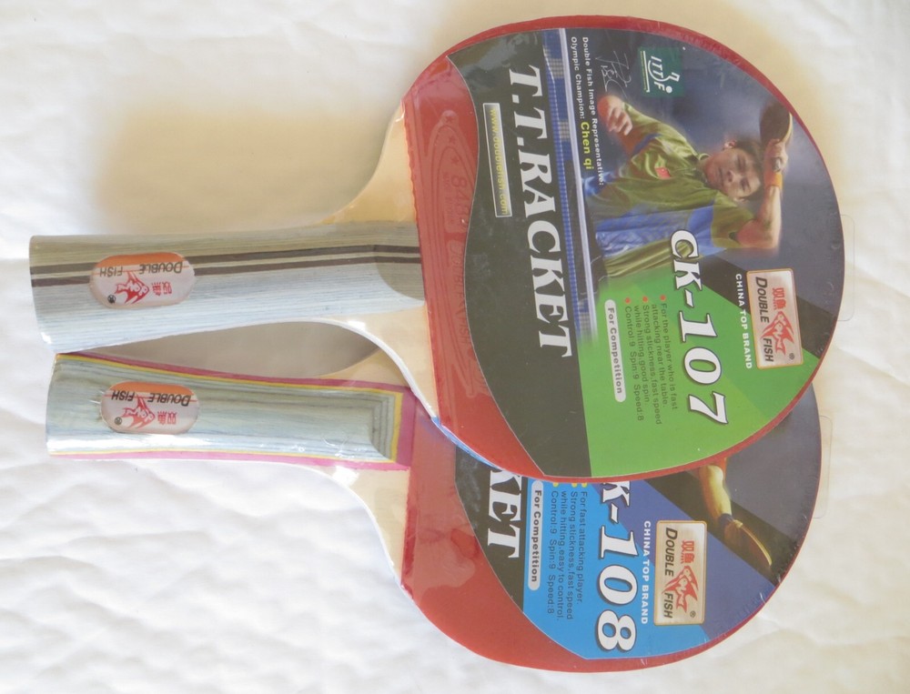 GoodBasic Long Handle (Shakehand) Ping Pong Paddle Table Tennis Racket Bat Blade