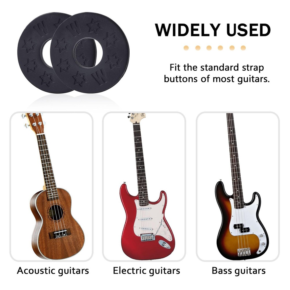 12 Pcs Guitar Strap Locks Silicone Strap Locks Rubber Guitar Protector