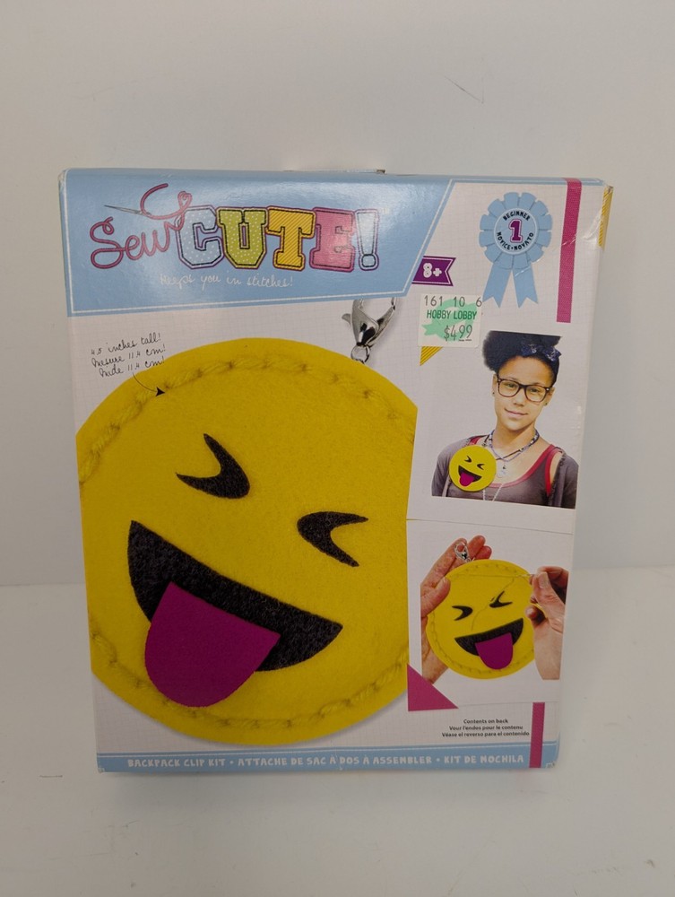 Sew Cute! Backpack Clip Kit Smiley Face~NEW