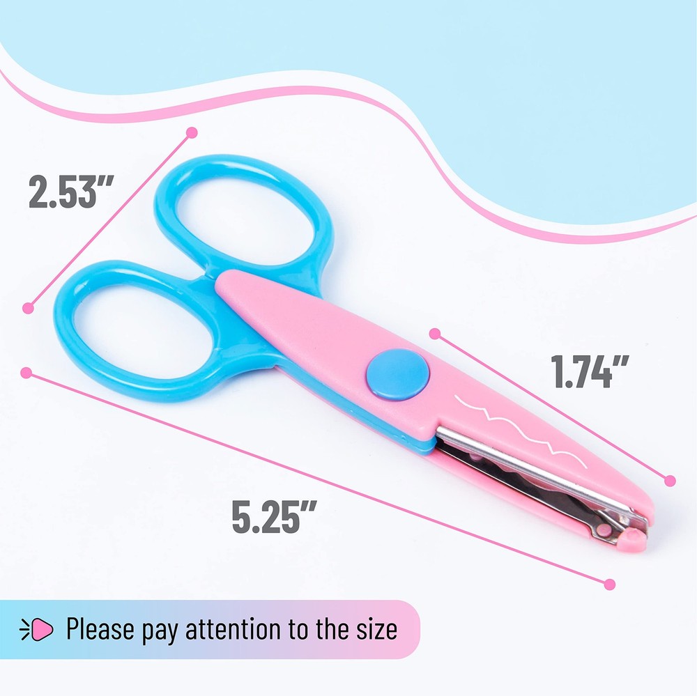 Mr. Pen Craft Scissors - Decorative Edge, 6 Pack, Zig Zag, Bright