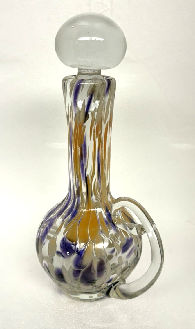 Blenko Glass Cat 2516 - Crystal with Alternate Stopper