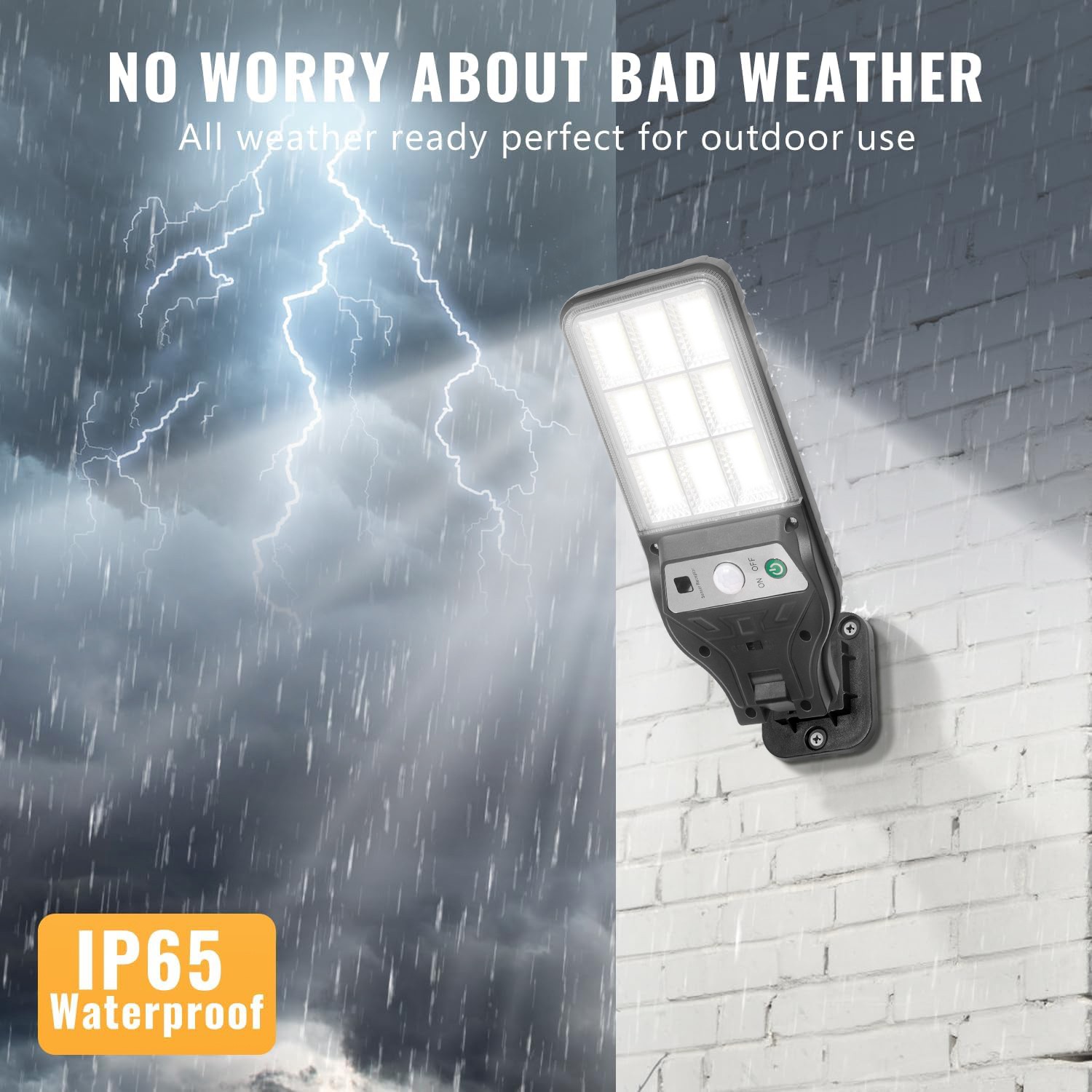 3PCS Outdoor Solar Wall Light LED Motion Sensor Bright Flood Street Lamp 3 Modes