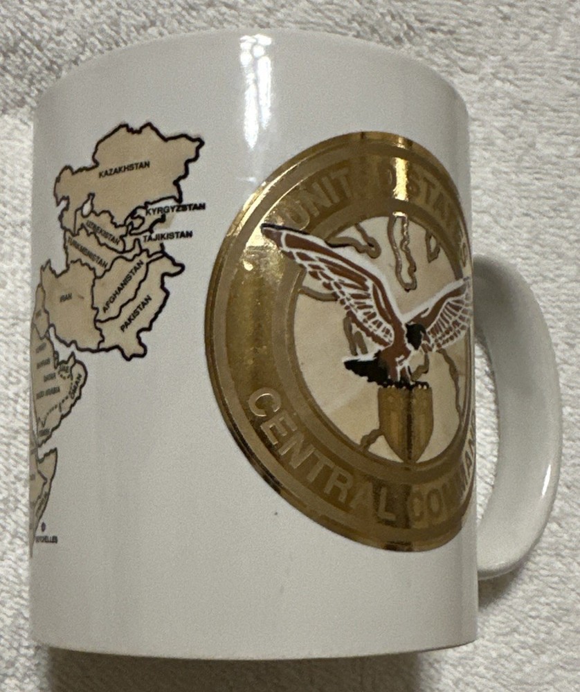 VINTAGE MILITARY US Central Command COFFEE MUG Ceramic