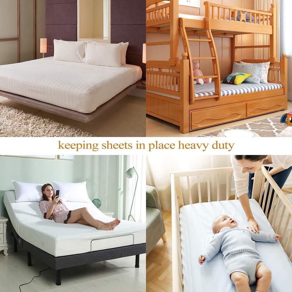 2 Pcs Bed Sheet Holder Straps Adjustable Bed Sheet Fasteners Elastic Bands