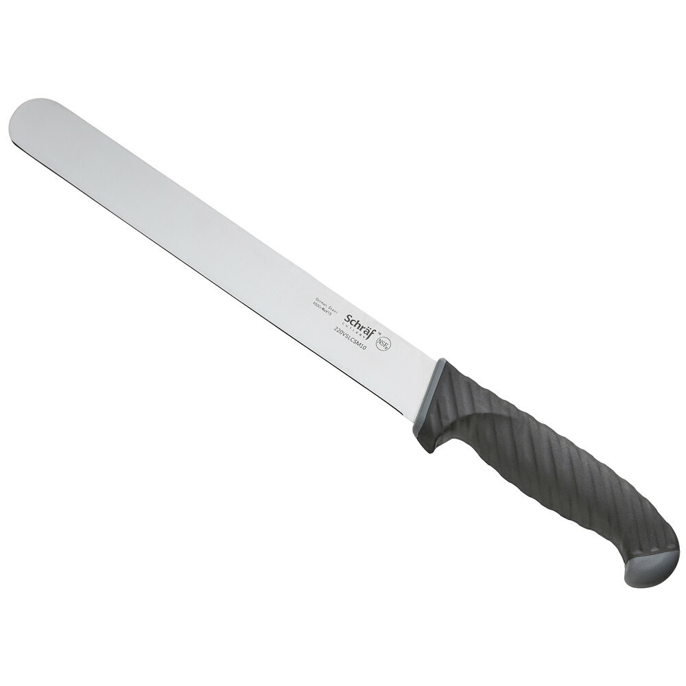 Schraf 10" Smooth Edge Slicing Knife with TPRgrip Handle