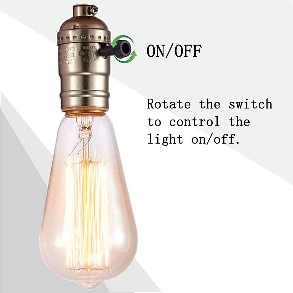 12 Pack E26 On/Off Replacement Light Lamp Turn Switch Knobs