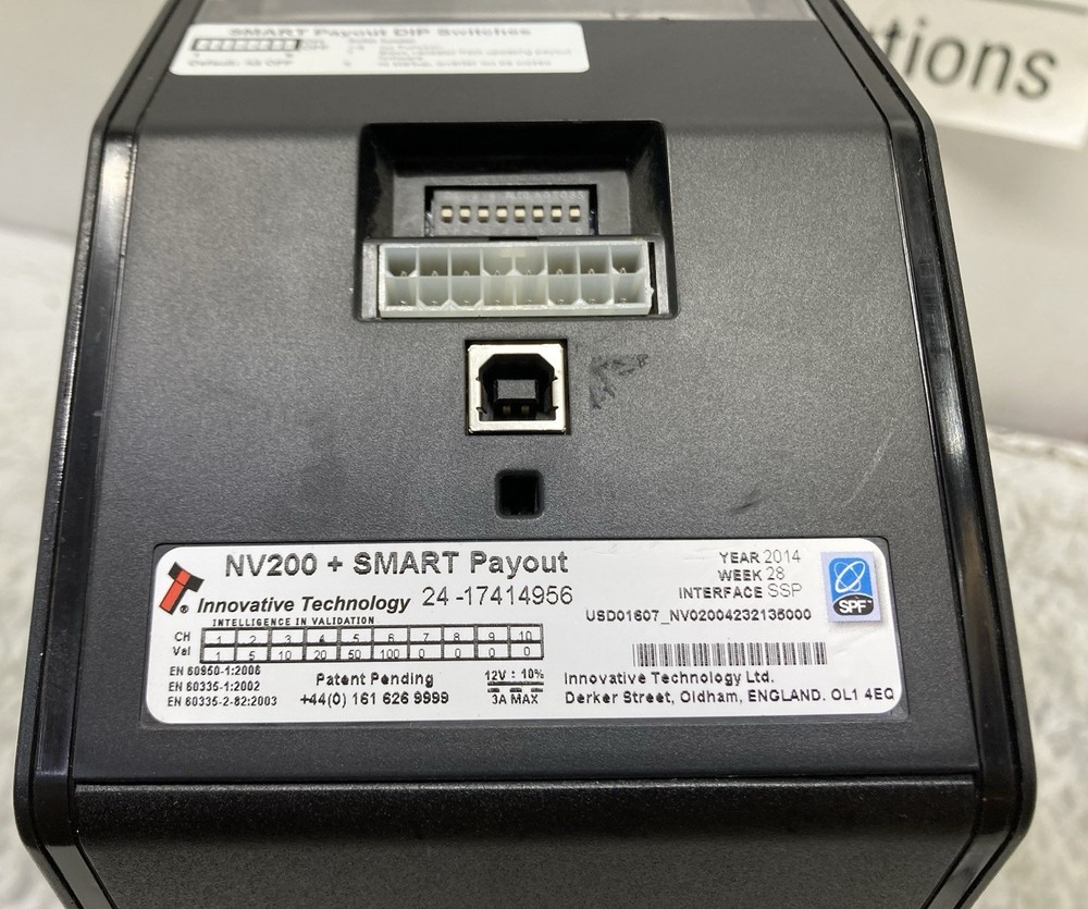 ITL NV200 SMART PAYOUT SMART COIN HOPPER COMESTEROGROUP RM5 VALIDATOR UNTESTED