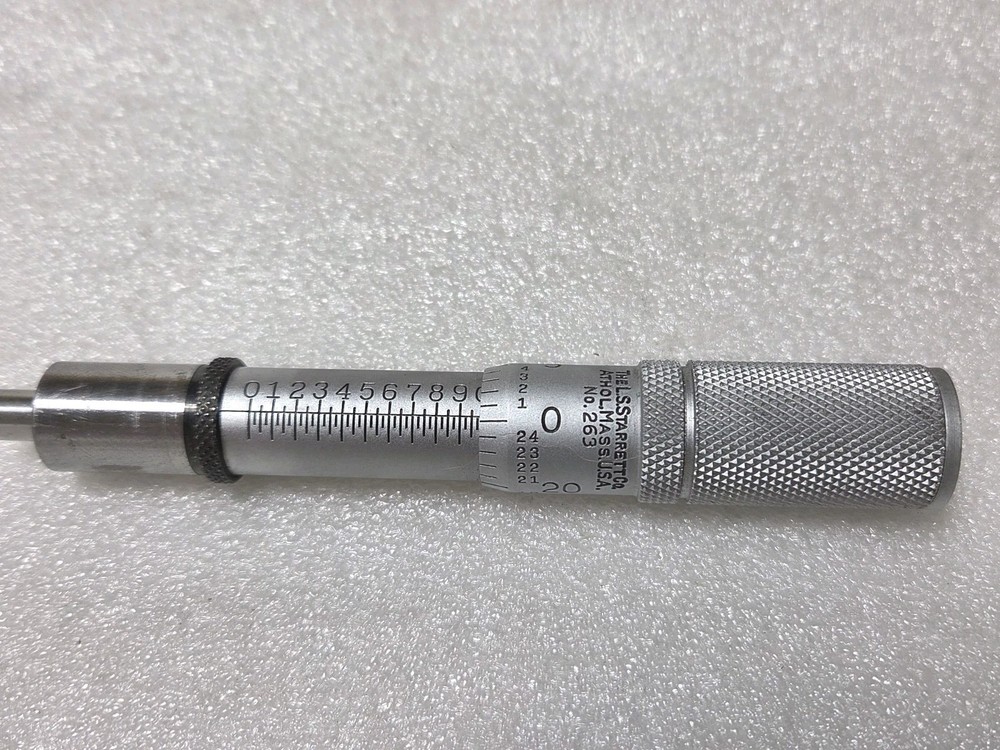 Starrett 263 Micrometer Head, 0- 1" Range, 0.0010 Grad, Flat Spindle Face NICE