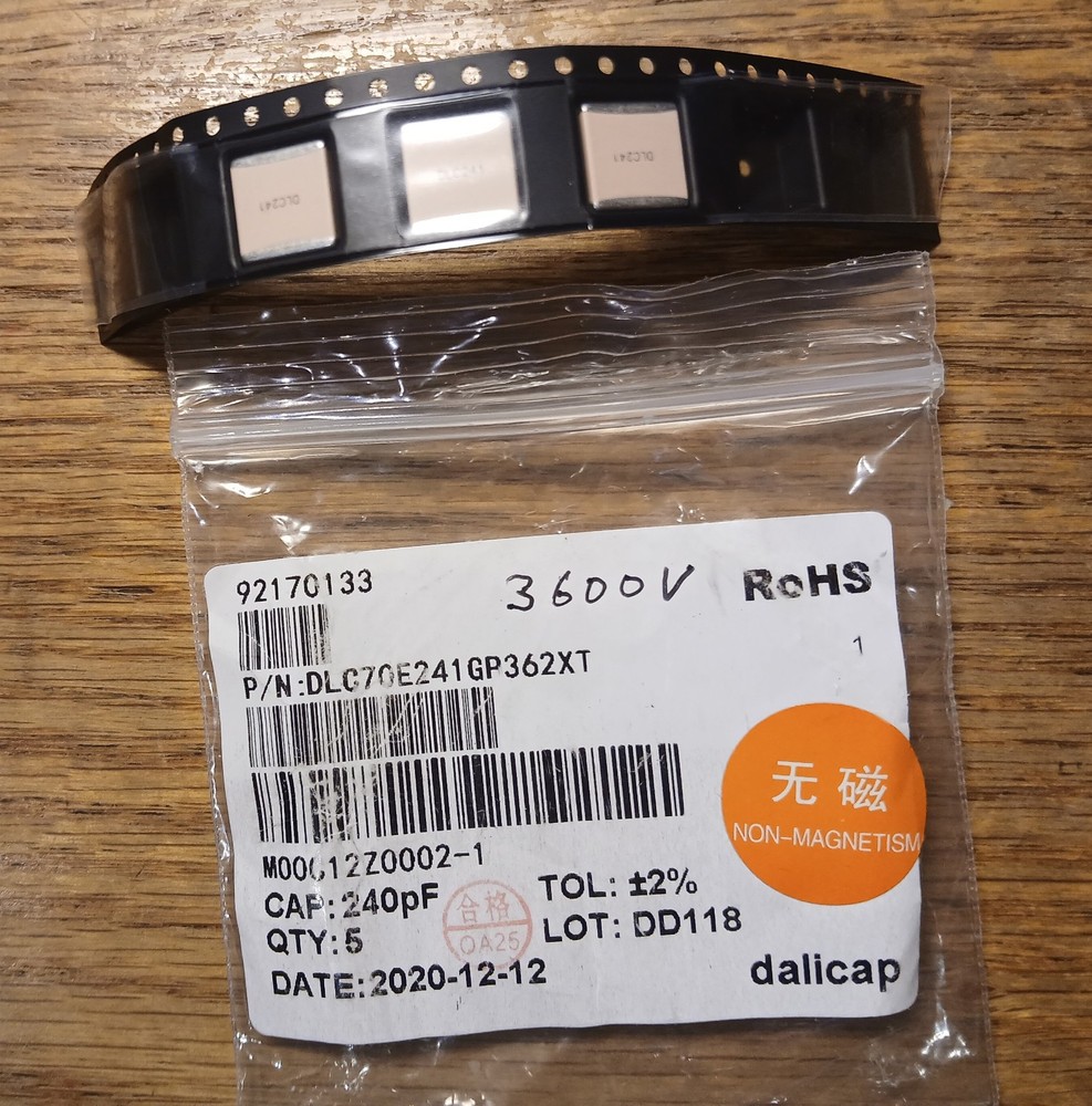Dalicap  DLC70E241JGP362XT  Multilayer Ceramic Capacitor 2400pF 3600V