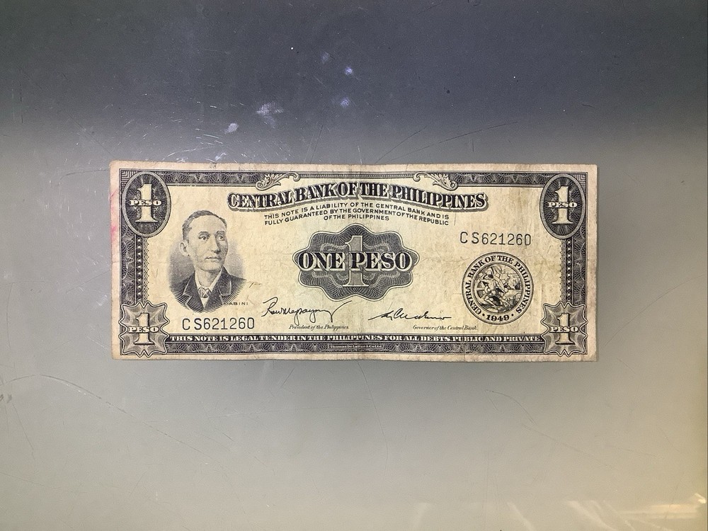 Philippines 1 Peso 1949 Circulated