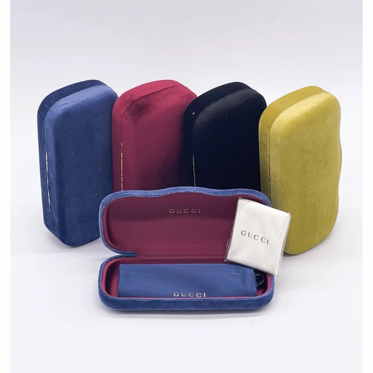 Gucci GG1220S Sunglasses Black Brown Pink Gold Frame Ships Same Day