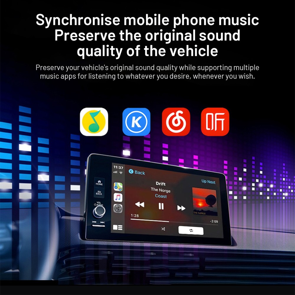 4-in-1 Wireless CarPlay Adapter & Android Auto Wireless Adapter, Plug & Play