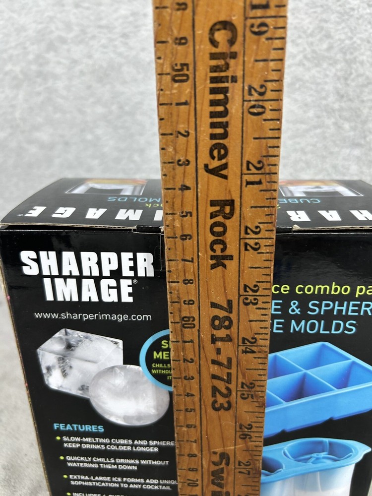 Sharper Image Ice Molds Cube and Sphere/2-Piece Ice Cube Mold Combo Pack