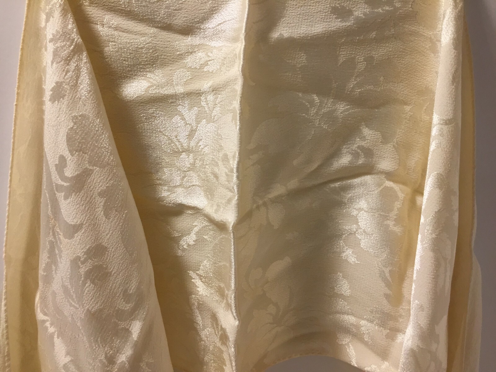 Vintage Scarf Off White with Flowered Design Ladies Women