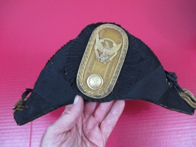 Civil War US Army M1859 Officer's Chapeau Hat w/Eagle Emblem - Original - RARE